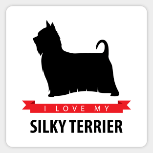 I Love My Silky Terrier Sticker